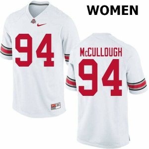 Women's Ohio State Buckeyes #94 Roen McCullough White Nike NCAA College Football Jersey Copuon LHL1344EL